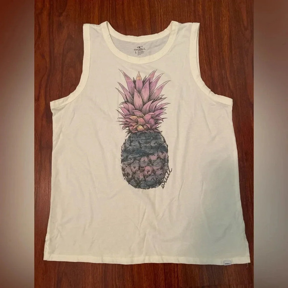 O’Neill Pineapple Watercolor Summer Tank Sz Large surf - Picture 1 of 6